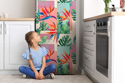 Adesivo magnetico per frigo Mosaico tropicale