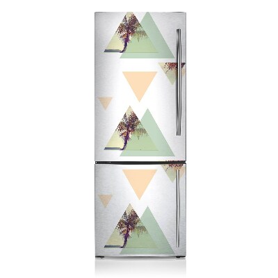 Cover magnetica per frigo Palme in triangoli