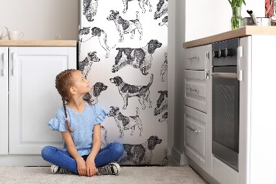 Adesivo magnetico per frigo Cani modello