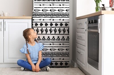 Adesivo magnetico per frigo Boho in bianco e nero