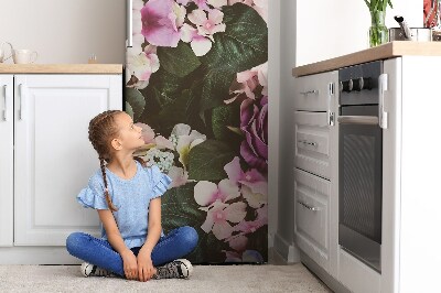 Adesivo magnetico per frigo Fiori barocchi