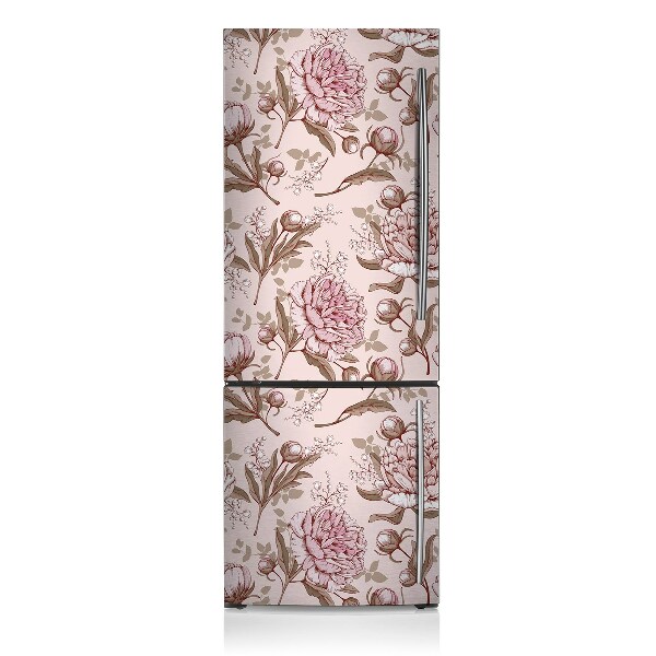 Cover magnetica per frigo Peonie rosa