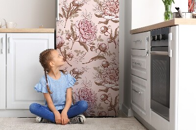 Cover magnetica per frigo Peonie rosa