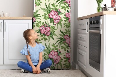 Adesivo magnetico per frigo Fiori tropicali