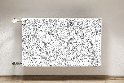 Cover magnetica per radiatore Pattern doodle