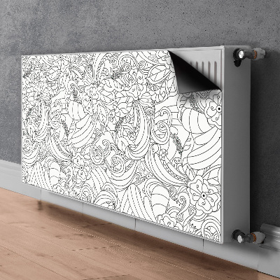 Cover magnetica per radiatore Pattern doodle