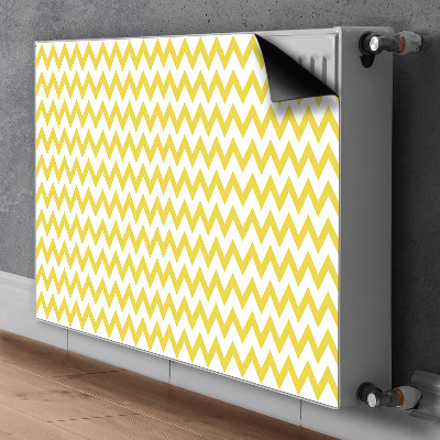 Copertura magnetica per termosifone Zigzag gialli