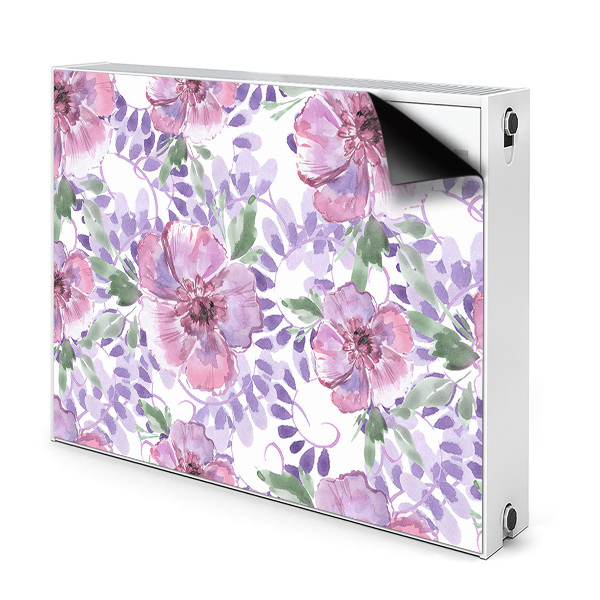 Adesivo magnetico per radiatore Fiori viola