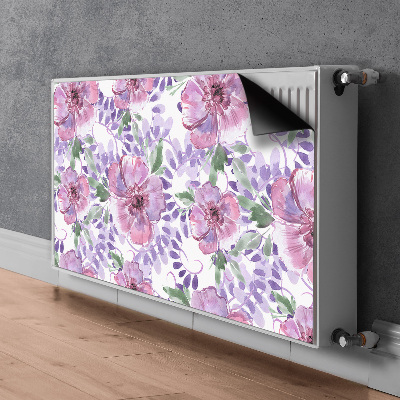 Adesivo magnetico per radiatore Fiori viola