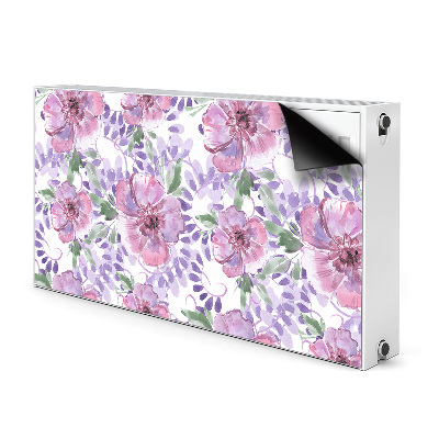 Adesivo magnetico per radiatore Fiori viola