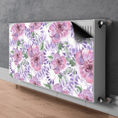 Adesivo magnetico per radiatore Fiori viola