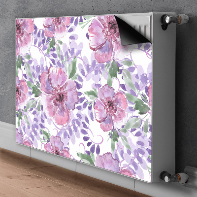 Adesivo magnetico per radiatore Fiori viola