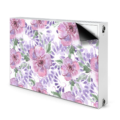 Adesivo magnetico per radiatore Fiori viola