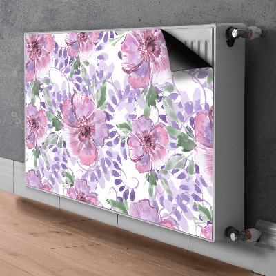 Adesivo magnetico per radiatore Fiori viola