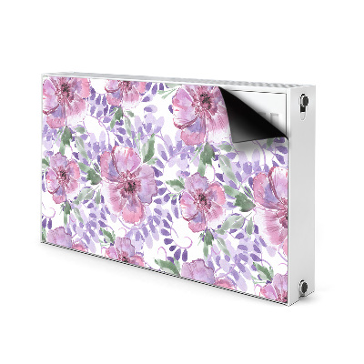 Adesivo magnetico per radiatore Fiori viola