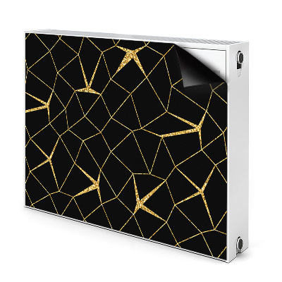 Adesivo magnetico per radiatore Mosaico oro e nero