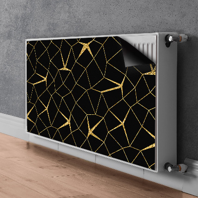 Adesivo magnetico per radiatore Mosaico oro e nero