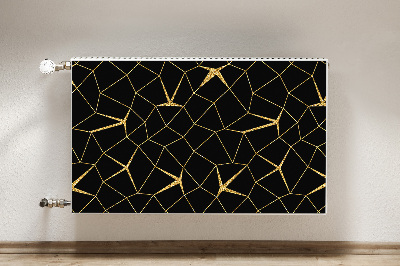 Adesivo magnetico per radiatore Mosaico oro e nero