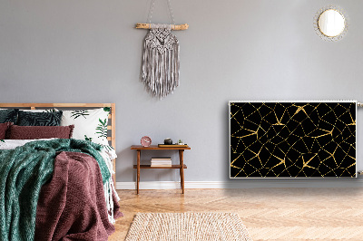 Adesivo magnetico per radiatore Mosaico oro e nero