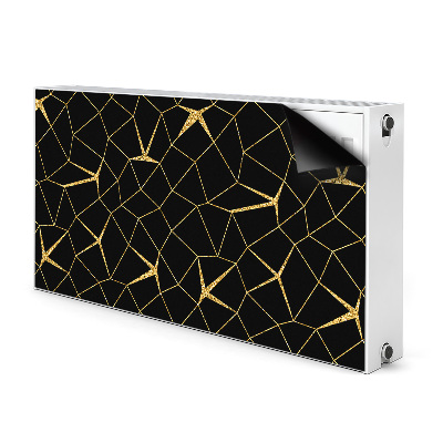 Adesivo magnetico per radiatore Mosaico oro e nero