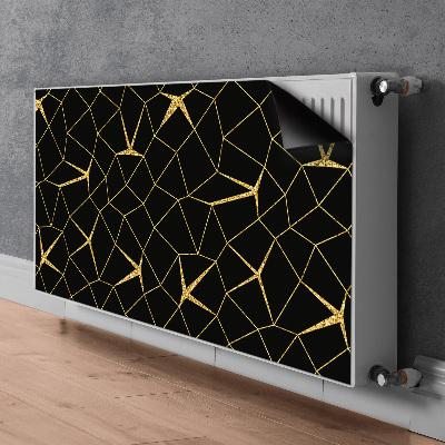 Adesivo magnetico per radiatore Mosaico oro e nero