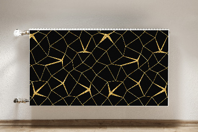 Adesivo magnetico per radiatore Mosaico oro e nero