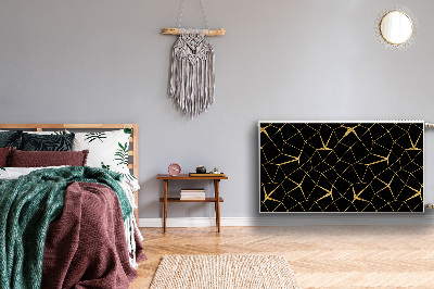 Adesivo magnetico per radiatore Mosaico oro e nero