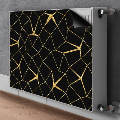 Adesivo magnetico per radiatore Mosaico oro e nero