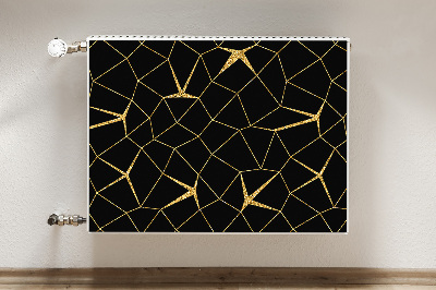 Adesivo magnetico per radiatore Mosaico oro e nero