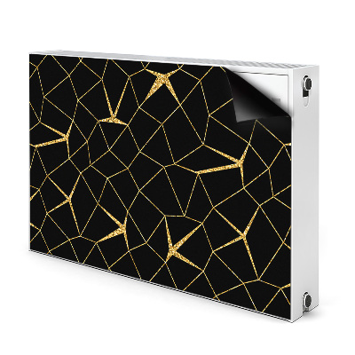 Adesivo magnetico per radiatore Mosaico oro e nero