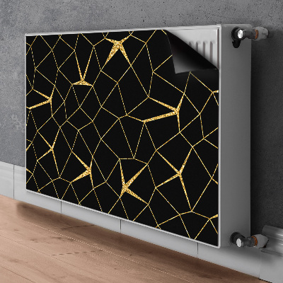 Adesivo magnetico per radiatore Mosaico oro e nero