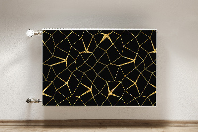 Adesivo magnetico per radiatore Mosaico oro e nero