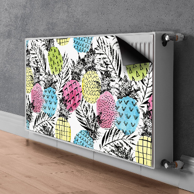 Copertura magnetica per termosifone Ananas colorati