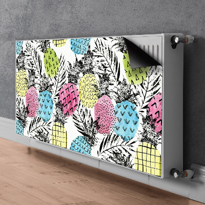 Copertura magnetica per termosifone Ananas colorati