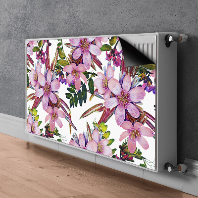 Adesivo magnetico per radiatore Fiori rosa