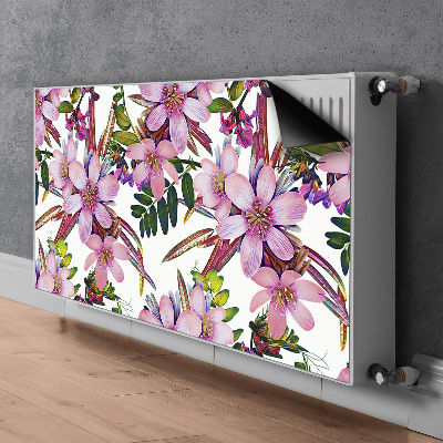 Adesivo magnetico per radiatore Fiori rosa