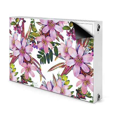 Adesivo magnetico per radiatore Fiori rosa