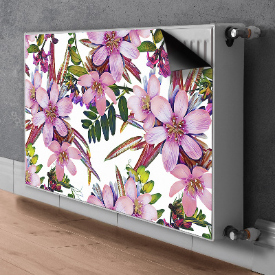 Adesivo magnetico per radiatore Fiori rosa