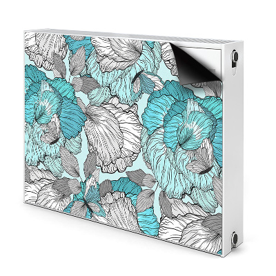 Cover magnetica per radiatore Doodle Fiori