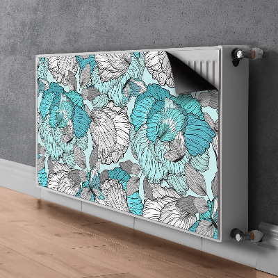 Cover magnetica per radiatore Doodle Fiori