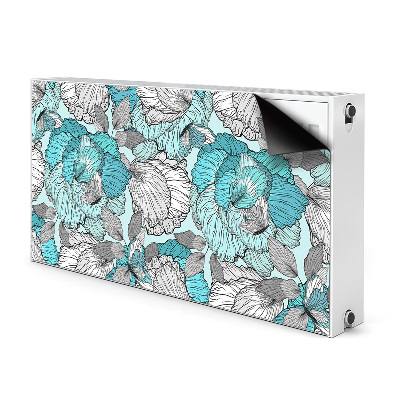 Cover magnetica per radiatore Doodle Fiori