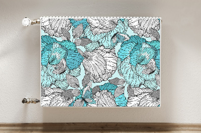 Cover magnetica per radiatore Doodle Fiori