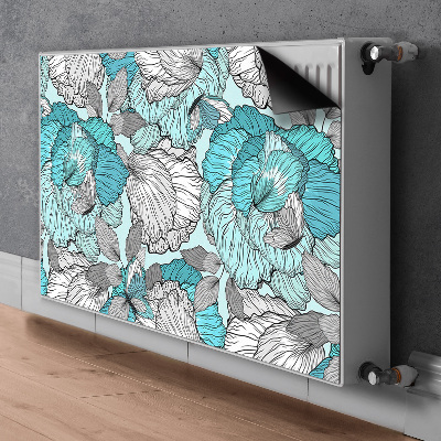 Cover magnetica per radiatore Doodle Fiori