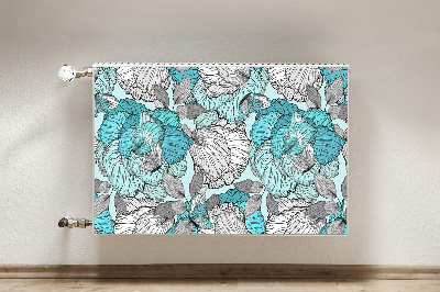 Cover magnetica per radiatore Doodle Fiori