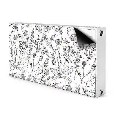 Cover magnetica per radiatore Fiori e punti