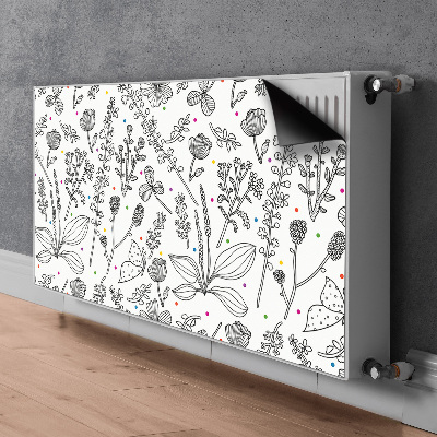 Cover magnetica per radiatore Fiori e punti