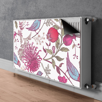 Cover per termosifone Uccelli e fiori