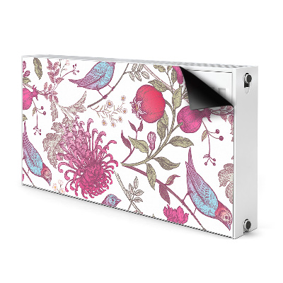 Cover per termosifone Uccelli e fiori