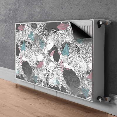 Copertura magnetica per termosifone Pattern floreale