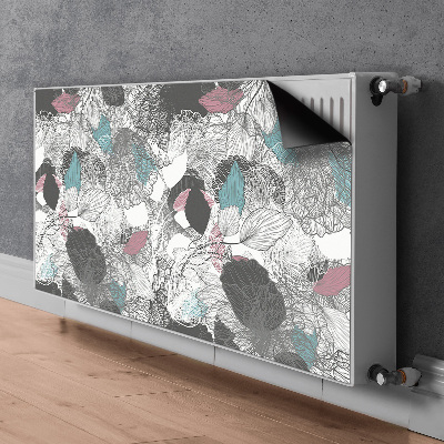 Copertura magnetica per termosifone Pattern floreale